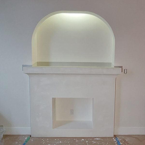 Marmorino fireplace finish 1